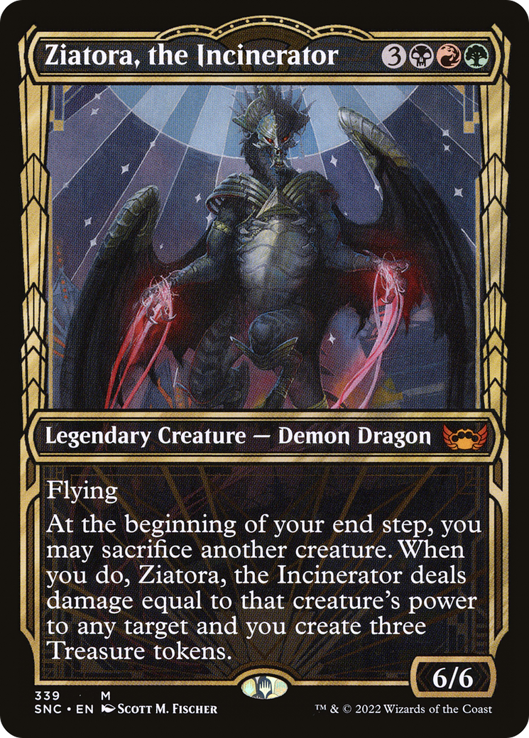 Ziatora, the Incinerator (Showcase) (339) [Streets of New Capenna] foil - Deck Out Gaming