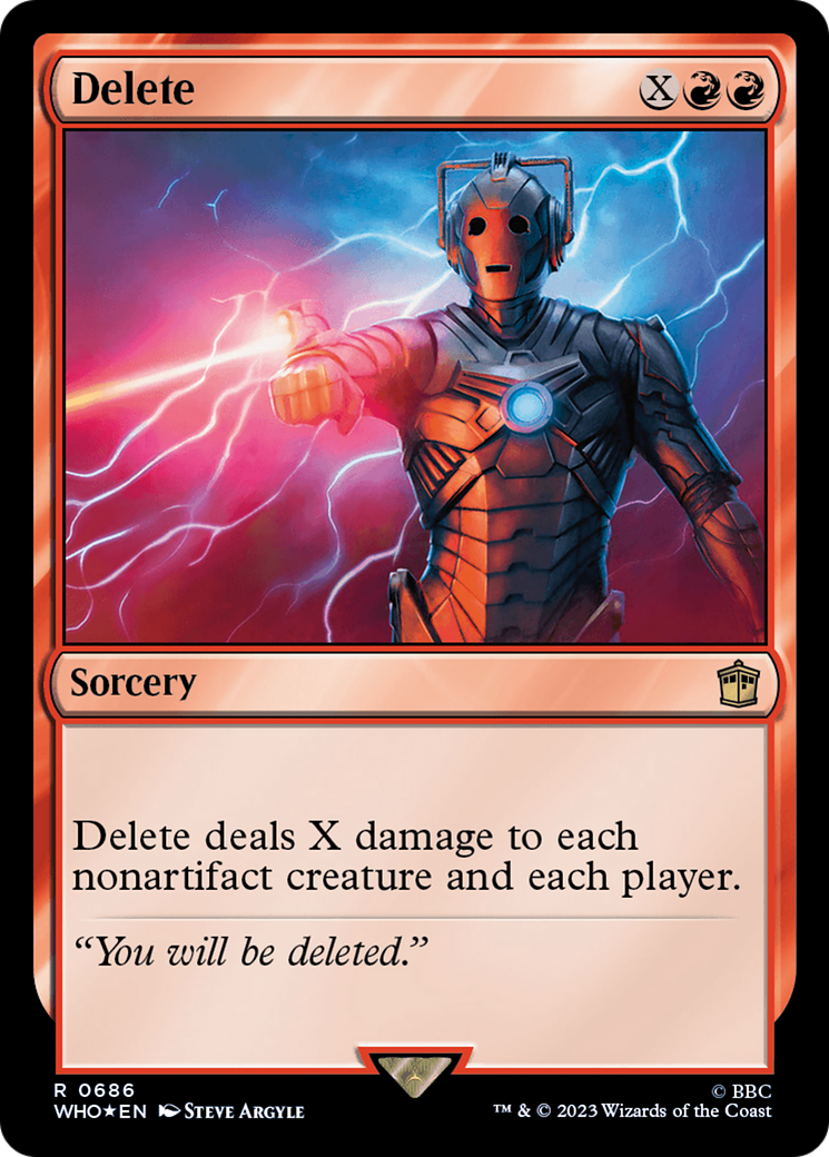 Delete (Surge Foil) (686) [Doctor Who] foil - Deck Out Gaming
