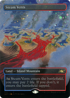 Steam Vents (Borderless) (Galaxy Foil) (534) [Unfinity] foil - Deck Out Gaming