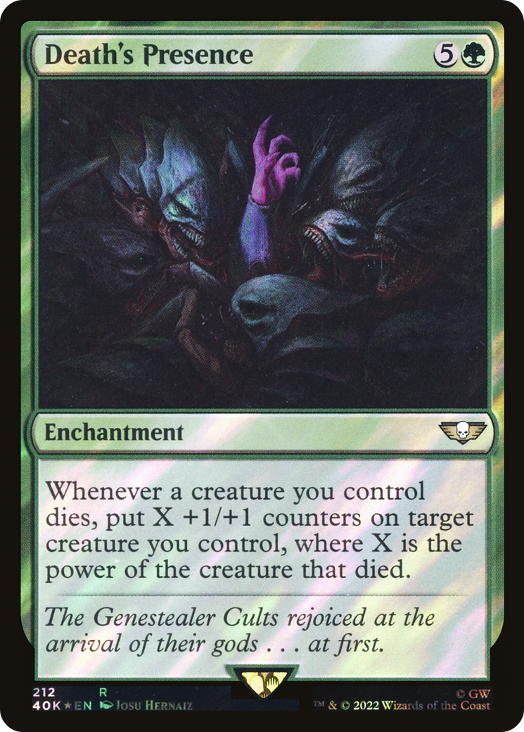 Death's Presence (Surge Foil) (212) [Warhammer 40,000 Commander] foil - Deck Out Gaming