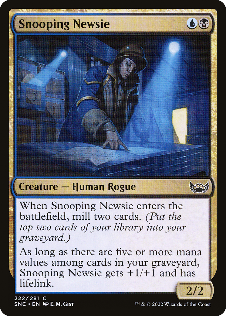 Snooping Newsie (222) [Streets of New Capenna] foil - Deck Out Gaming