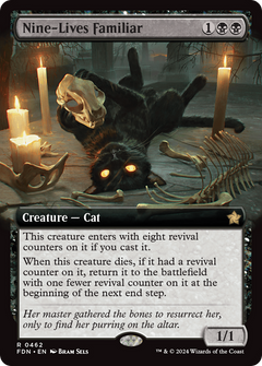 Nine-Lives Familiar (Extended Art) (462) [Foundations] foil - Deck Out Gaming