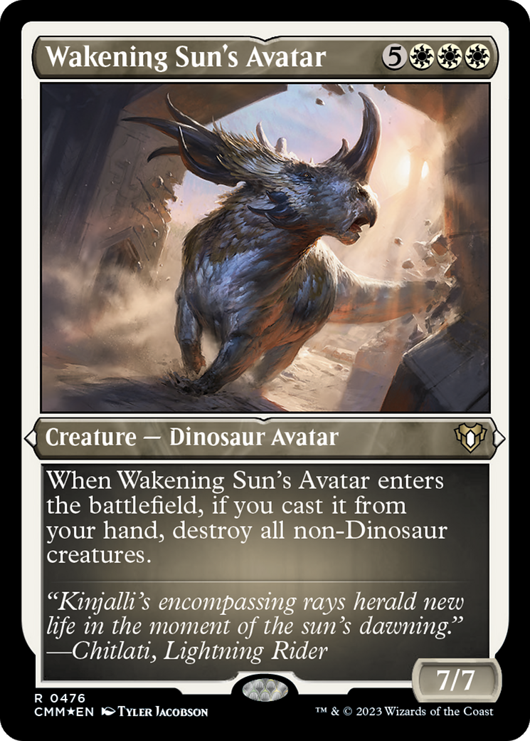 Wakening Sun's Avatar (476) [Commander Masters] etched - Deck Out Gaming
