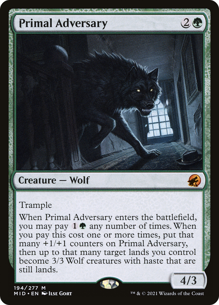 Primal Adversary (194) [Innistrad: Midnight Hunt] foil - Deck Out Gaming