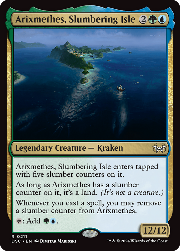 Arixmethes, Slumbering Isle (211) [Duskmourn: House of Horror Commander] - Deck Out Gaming