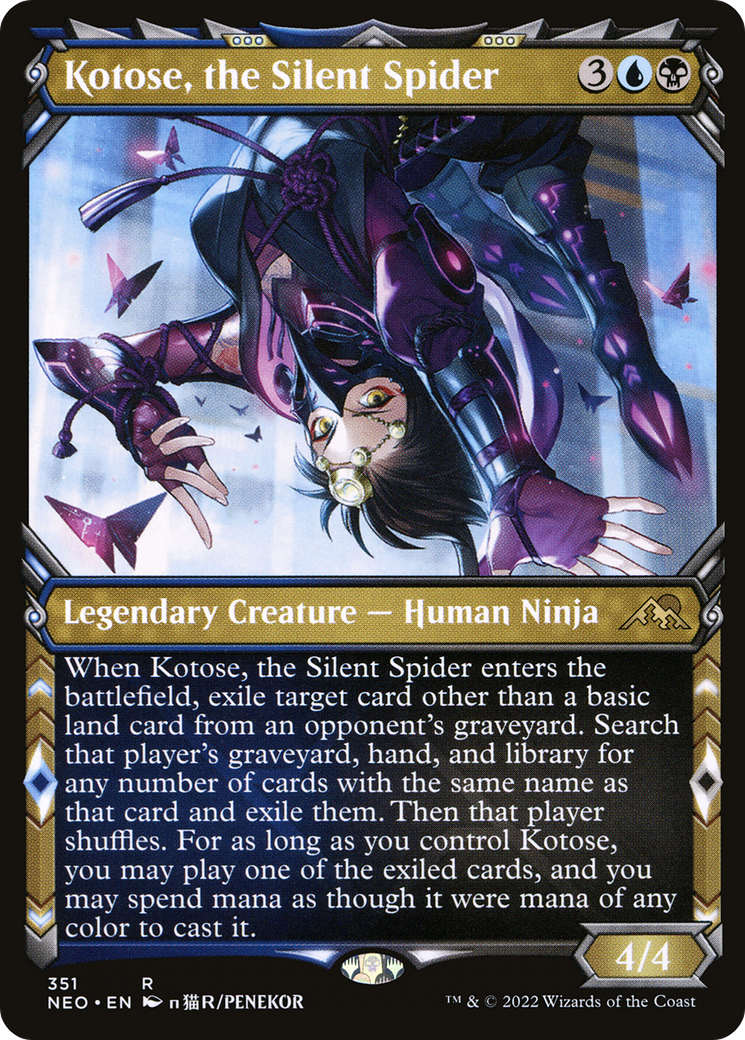 Kotose, the Silent Spider (Showcase) (351) [Kamigawa: Neon Dynasty] - Deck Out Gaming