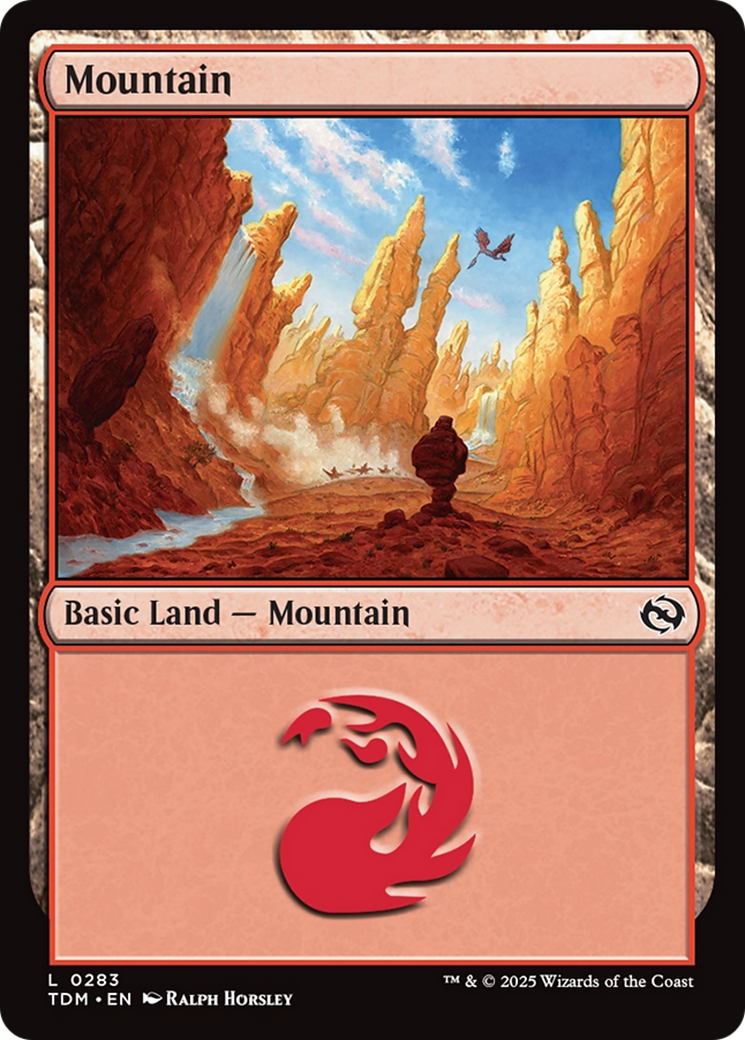 Mountain (0283) (283) [Tarkir: Dragonstorm] foil - Deck Out Gaming