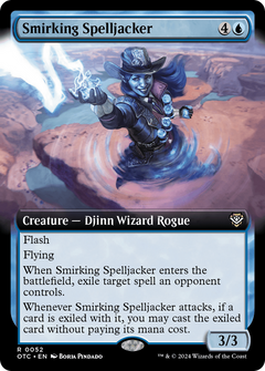 Smirking Spelljacker (Extended Art) (52) [Outlaws of Thunder Junction Commander] - Deck Out Gaming