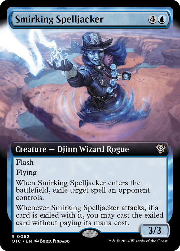 Smirking Spelljacker (Extended Art) (52) [Outlaws of Thunder Junction Commander] - Deck Out Gaming