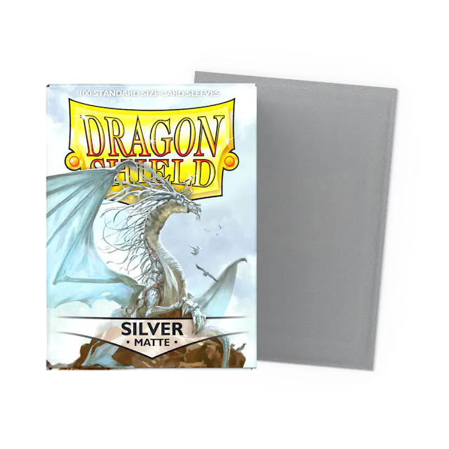 Dragon Shield Standard Size Matte Sleeves - Silver - 100 Count