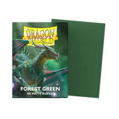 Dragon Shield Standard Size Matte Sleeves - Forest Green - 100 Count - Deck Out Gaming