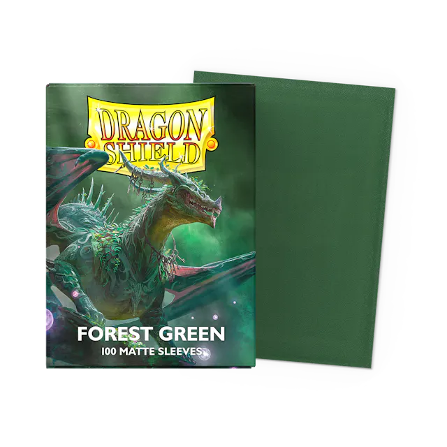 Dragon Shield Standard Size Matte Sleeves - Forest Green - 100 Count