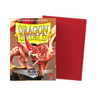 Dragon Shield Standard Size Matte Sleeves - Ruby - 100 Count - Deck Out Gaming