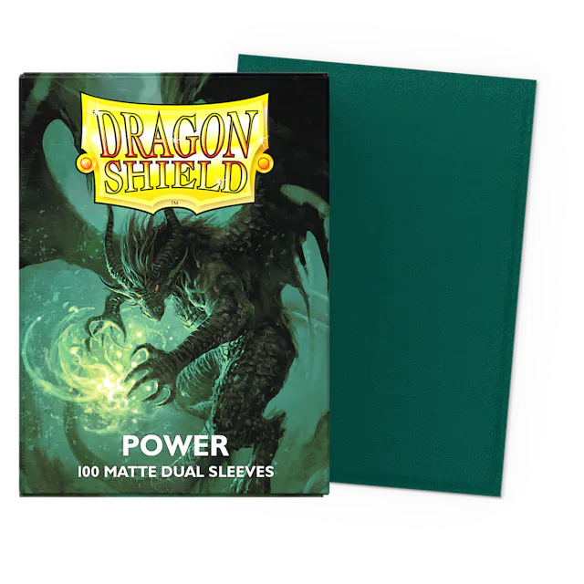 Dragon Shield Standard Size Dual Matte Sleeves - Power - 100 Count - Deck Out Gaming