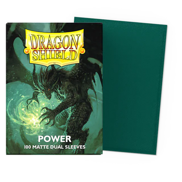 Dragon Shield Standard Size Dual Matte Sleeves - Power - 100 Count - Deck Out Gaming