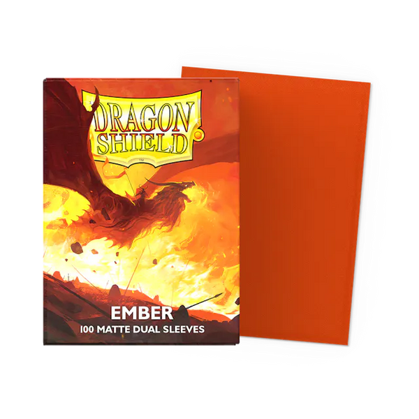 Dragon Shield Standard Size Dual Matte Sleeves - Ember - 100 Count - Deck Out Gaming