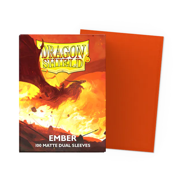 Dragon Shield Standard Size Dual Matte Sleeves - Ember - 100 Count - Deck Out Gaming