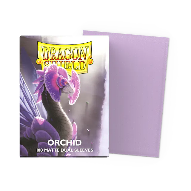 Dragon Shield Standard Size Dual Matte Sleeves - Orchid - 100 Count - Deck Out Gaming
