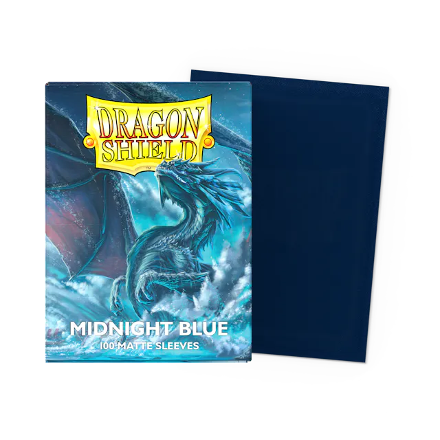 Dragon Shield Standard Size Matte Sleeves - Midnight Blue - 100 Count - Deck Out Gaming