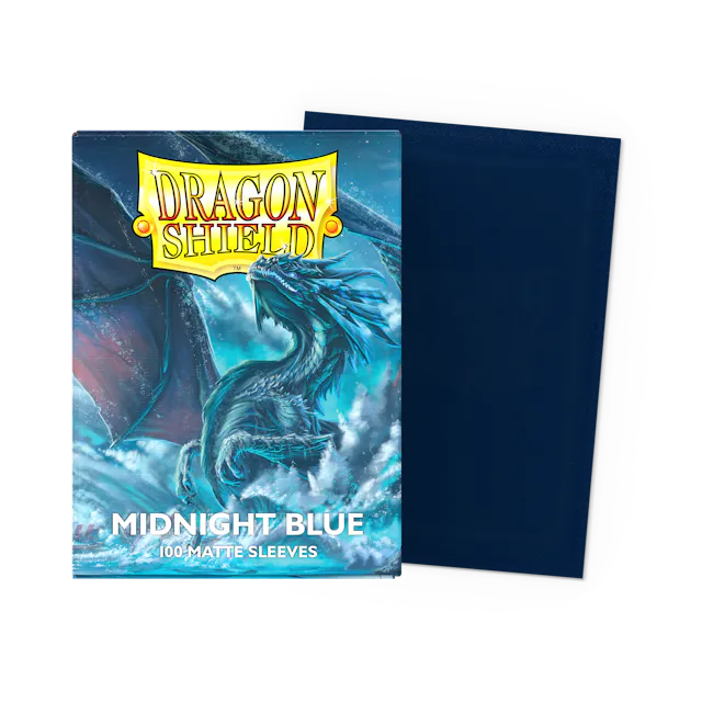 Dragon Shield Standard Size Matte Sleeves - Midnight Blue - 100 Count