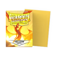 Dragon Shield Standard Size Matte Sleeves - Yellow - 100 Count - Deck Out Gaming