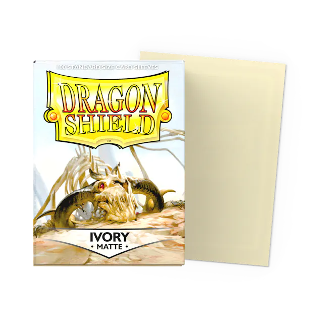 Dragon Shield Standard Size Matte Sleeves - Ivory - 100 Count