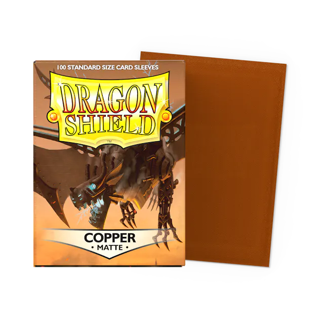 Dragon Shield Standard Size Matte Sleeves - Copper - 100 Count