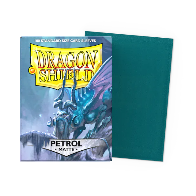 Dragon Shield Standard Size Matte Sleeves - Petrol - 100 Count - Deck Out Gaming