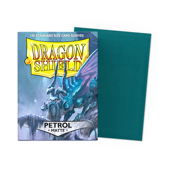 Dragon Shield Standard Size Matte Sleeves - Petrol - 100 Count - Deck Out Gaming