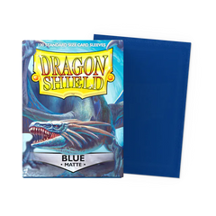 Dragon Shield Standard Size Matte Sleeves - Blue - 100 Count - Deck Out Gaming