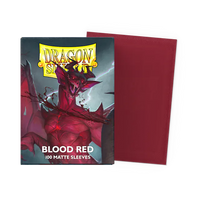 Dragon Shield Standard Size Matte Sleeves - Blood Red - 100 Count - Deck Out Gaming