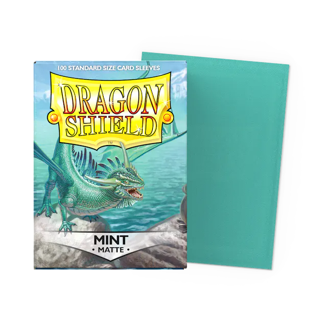 Dragon Shield Standard Size Matte Sleeves - Mint - 100 Count - Deck Out Gaming