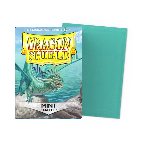 Dragon Shield Standard Size Matte Sleeves - Mint - 100 Count - Deck Out Gaming