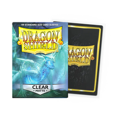 Dragon Shield Standard Size Matte Sleeves - Clear - 100 Count - Deck Out Gaming