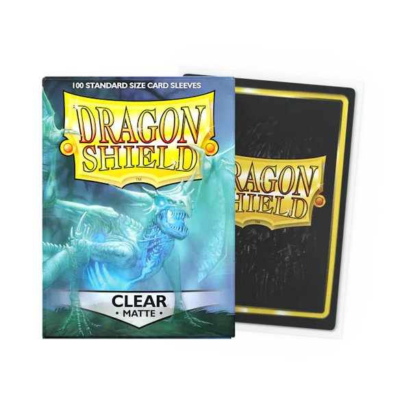 Dragon Shield Standard Size Matte Sleeves - Clear - 100 Count - Deck Out Gaming
