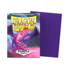 Dragon Shield Standard Size Matte Sleeves - Purple - 100 Count - Deck Out Gaming