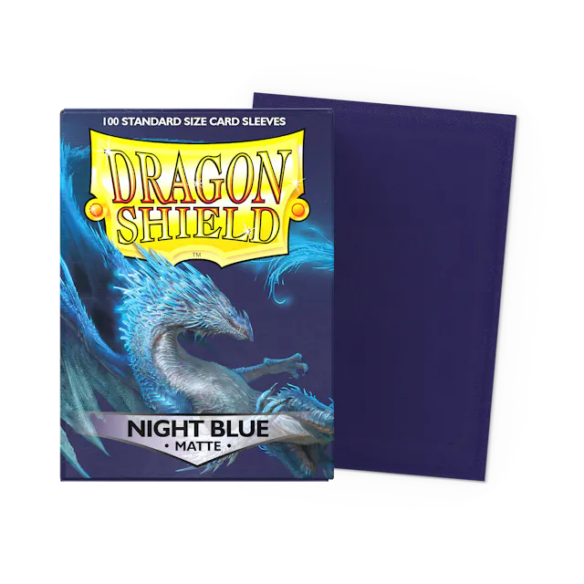 Dragon Shield Standard Size Matte Sleeves - Night Blue - 100 Count - Deck Out Gaming