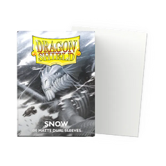 Dragon Shield Standard Size Dual Matte Sleeves - Snow - 100 Count - Deck Out Gaming