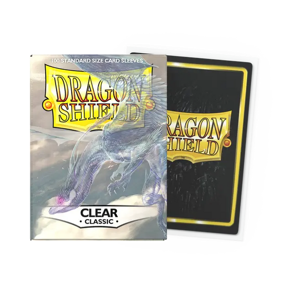 Dragon Shield Standard Size Classic Sleeves - Clear - 100 Count - Deck Out Gaming