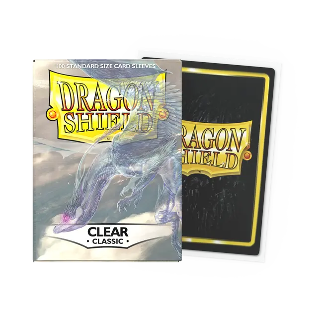 Dragon Shield Standard Size Classic Sleeves - Clear - 100 Count - Deck Out Gaming