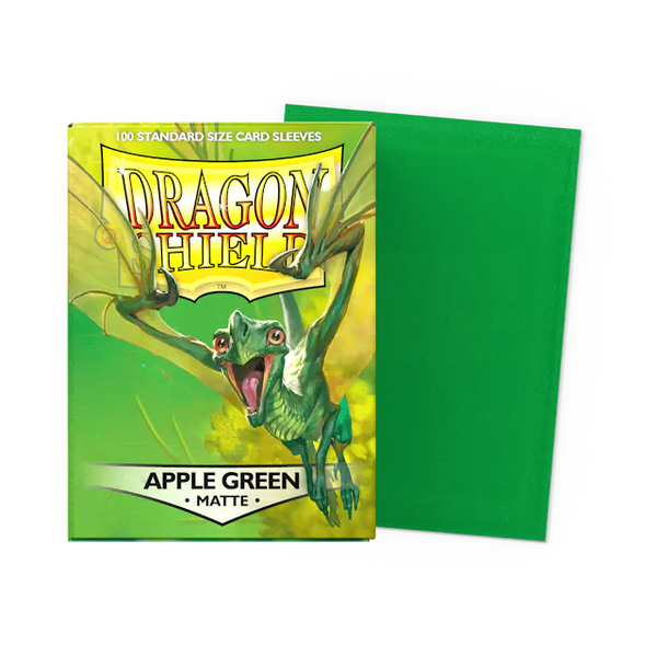 Dragon Shield Standard Size Matte Sleeves - Apple Green - 100 Count - Deck Out Gaming