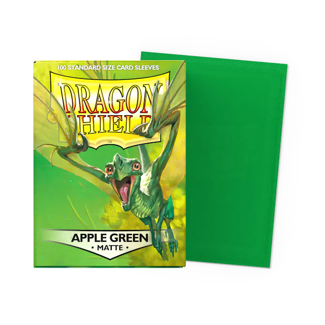 Dragon Shield Standard Size Matte Sleeves - Apple Green - 100 Count