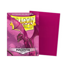 Dragon Shield Standard Size Matte Sleeves - Magenta - 100 Count - Deck Out Gaming