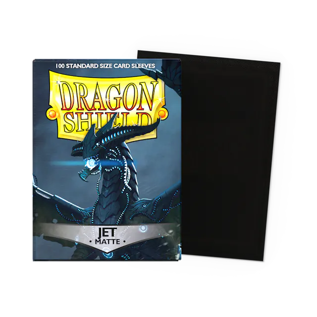 Dragon Shield Standard Size Matte Sleeves - Jet - 100 Count - Deck Out Gaming