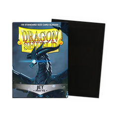 Dragon Shield Standard Size Matte Sleeves - Jet - 100 Count - Deck Out Gaming