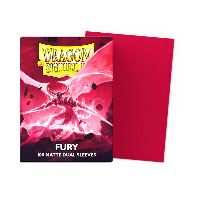 Dragon Shield Standard Size Dual Matte Sleeves - Fury - 100 Count - Deck Out Gaming