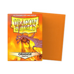Dragon Shield Standard Size Matte Sleeves - Orange - 100 Count - Deck Out Gaming