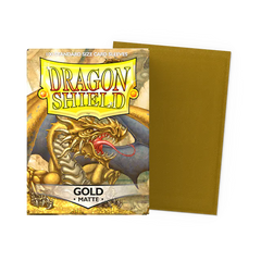 Dragon Shield Standard Size Matte Sleeves - Gold - 100 Count - Deck Out Gaming