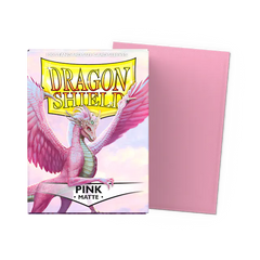 Dragon Shield Standard Size Matte Sleeves - Pink - 100 Count - Deck Out Gaming
