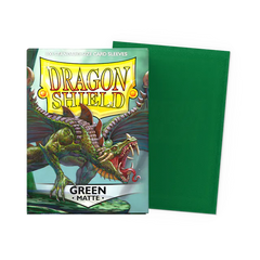Dragon Shield Standard Size Matte Sleeves - Green - 100 Count - Deck Out Gaming